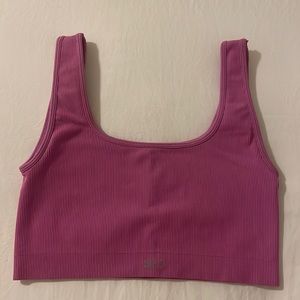 SET ACTIVE RIBBED SQUARE NECK SPORTS BRA